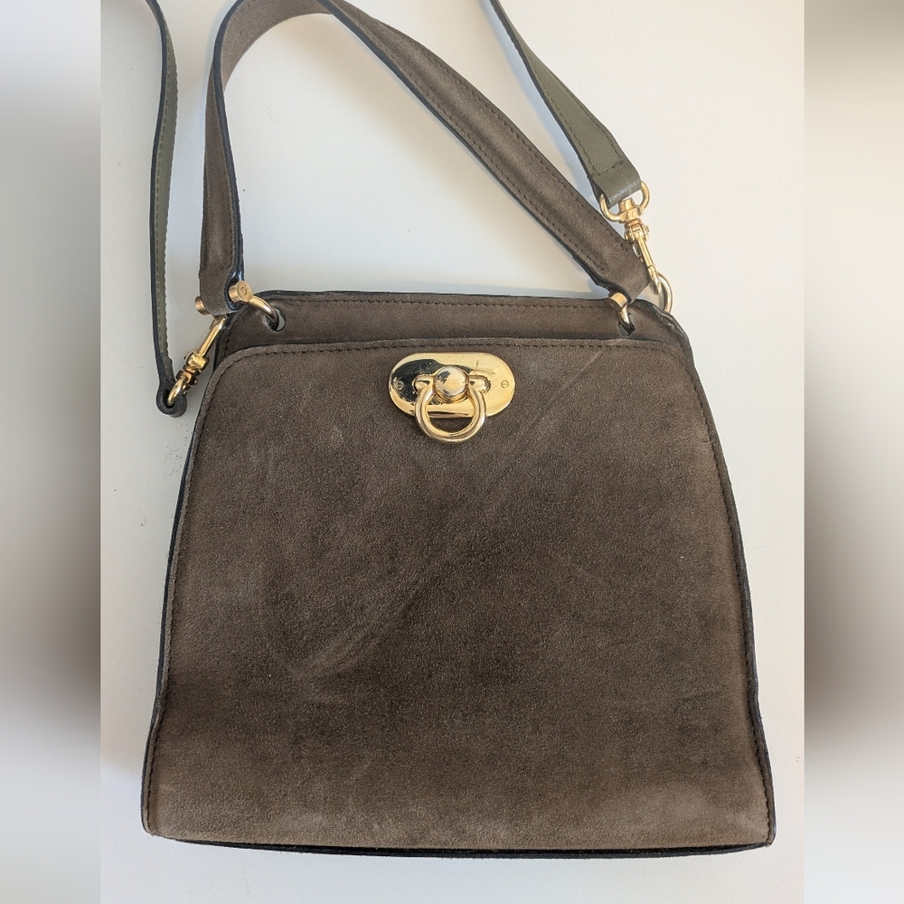 Vintage Suede Purse | Casa Lopez | Olive Brown | Bought in Portugal